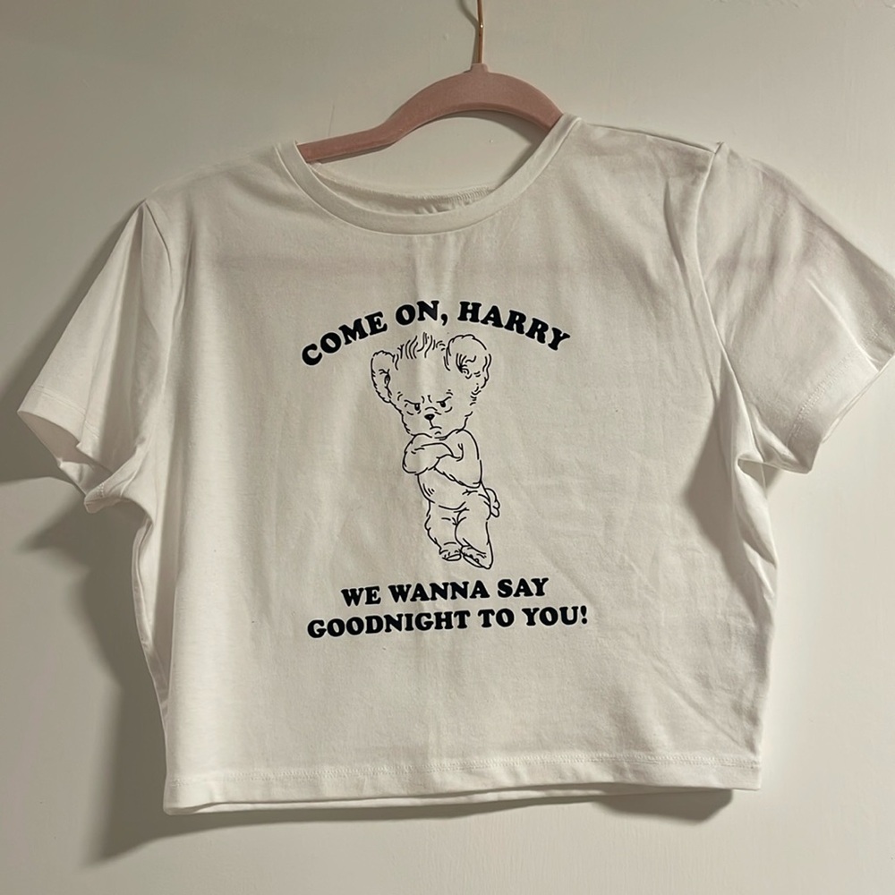 NWOT Harry Styles Inspired Crop Top Size Large